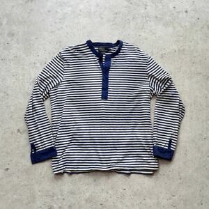 Vintage Polo Ralph Lauren Naval Surplus Size XXL Long Sleeve Crew Henley striped